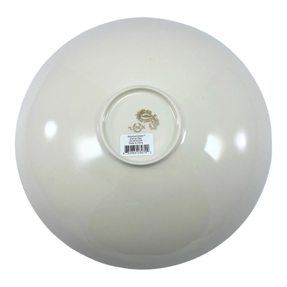 New Vintage LENOX Burnished Amber Shallow Dish Serving Platter Paisley China - Picture 5 of 7